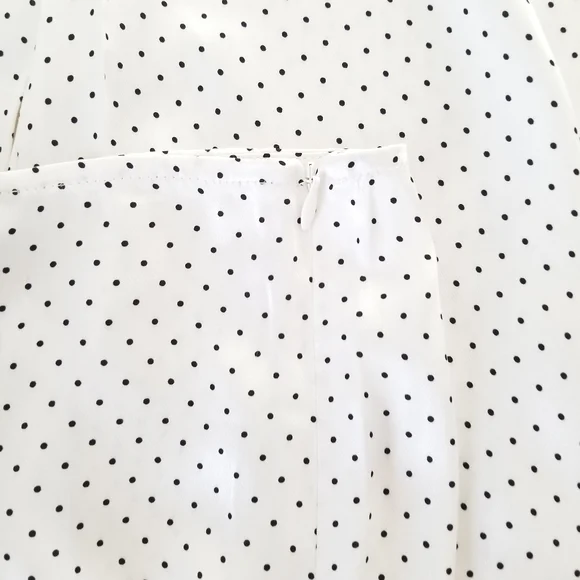 Ganni Cameron Polka Dot Palazzo Wide Leg High Rise Pants Size 6 - Picture 7 of 8